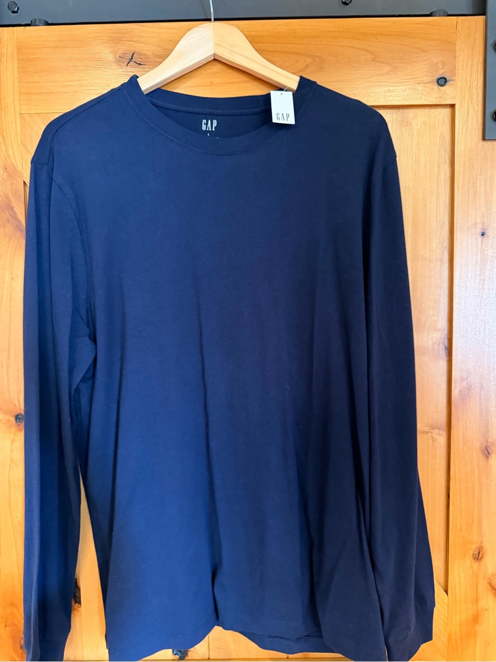 GAP Men's Long Sleeve Crewneck Shirt - Navy Blue